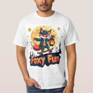 Camiseta Teto do Skate de Halloween do Foxy Fun