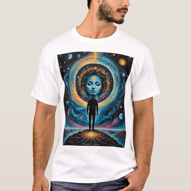 Camiseta Teto Espiritual De Acordar Cósmico De Terceiro Olh (Frente)