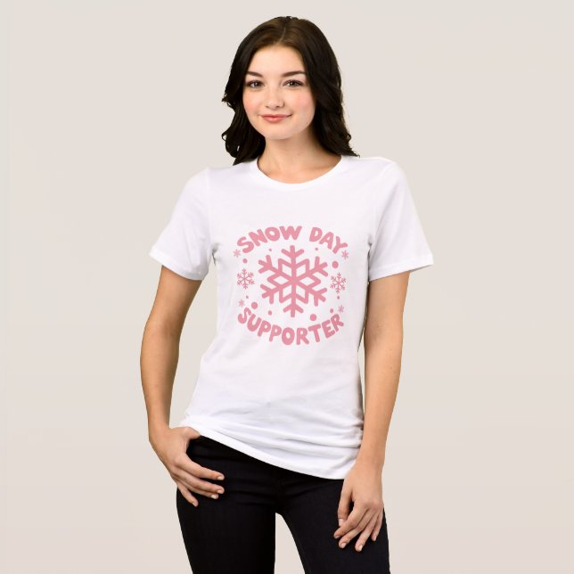Camiseta Teto Floco de Neve de inverno - Comemorar Dias de  (Frente Completa)