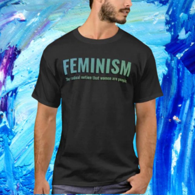 Camiseta Teto Gradiente Feminista - Negrito em Azul e Verde (Criador carregado)