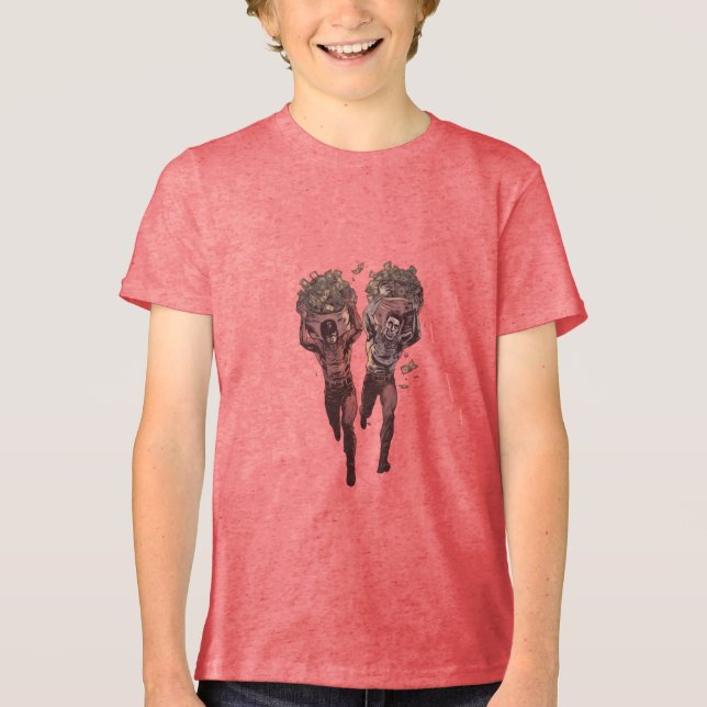 Camiseta Teto Gráfico de Caixa com Estilo de Banda Cômica N (Frente)