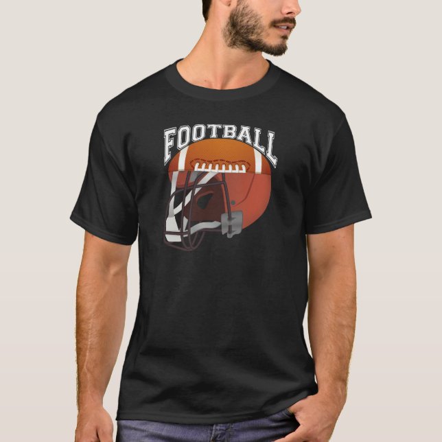 Camiseta Teto Gráfico De Capacetes De Futebol (Frente)