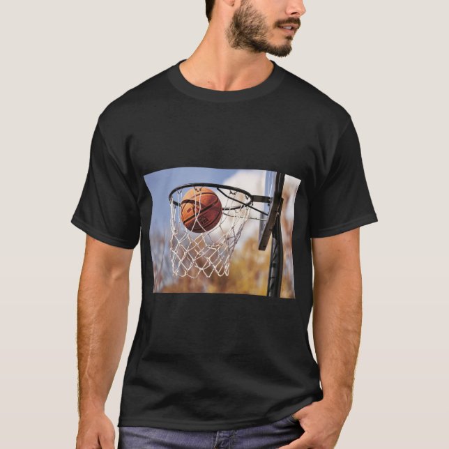 Camiseta Teto Gráfico de Paixão de Basquete (Frente)
