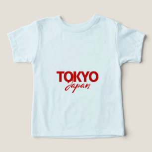 Camiseta Teto Gráfico de Tóquio do Japão para Crianças - Tó