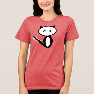 Camiseta Teto Gráfico de Vetor de Raccóon (Tanuki)