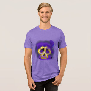 Camiseta Teto Gráfico do Crânio de Pintura de Pulverização 
