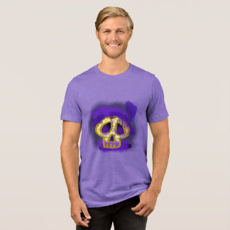 Camiseta Teto Gráfico do Crânio de Pintura de Pulverização 