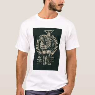 Camiseta Teto Gráfico do Jogador de Elefante de Vintagem Br