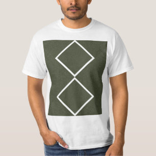 Camiseta Teto Gráfico Verde do Motosco de Diamante Duplo