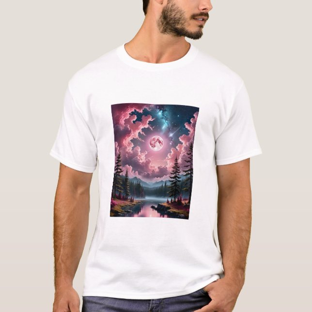 Camiseta Teto Paisagista Sonhador Sonhador Noturno Sonheira (Frente)