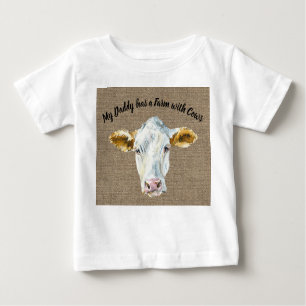Camiseta Teto para o Menino com Rosto de Vaca