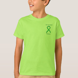 Camiseta Teto Personalizado da Fita Verde de Consciência d