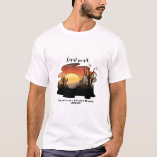 Camiseta Teto Sunset do Deserto Vibrante para Homens