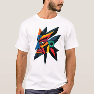Camiseta Teto Tribal Cubista Vibrante