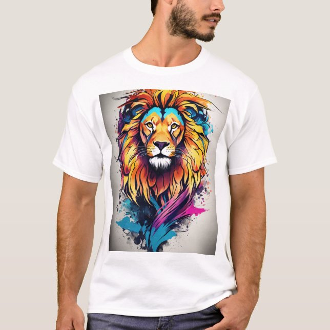 Camiseta Teto Whimsical Lion Dreamscape (Frente)