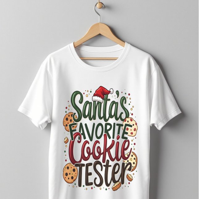 Camiseta Tetser de Cookies Favoritos dos papais noeis (Criador carregado)