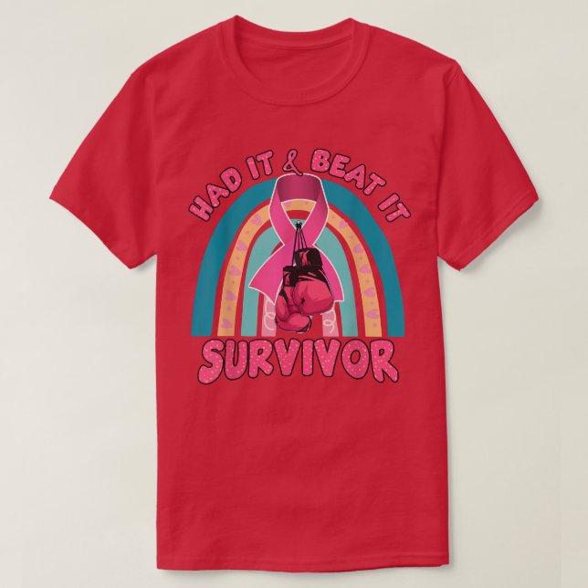 Camiseta Teve e superou o Cancer Rainbow sobrevivente (Frente do Design)