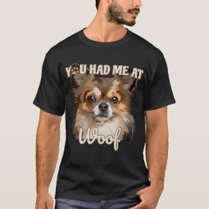 Camiseta Teve-me no texto de um retrato de cão