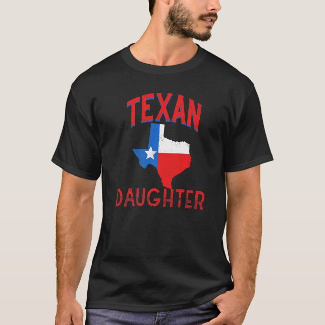 Camiseta Texan Daughter Texas Vintage - Bandeira Ortod (Frente)