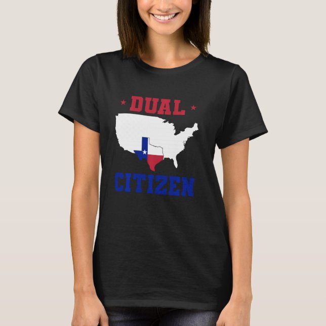 Camiseta Texan Lone Star State Texas duplo cidadão (Frente)