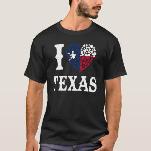Camiseta Texan Patriótico Texas Flag Heart Texas