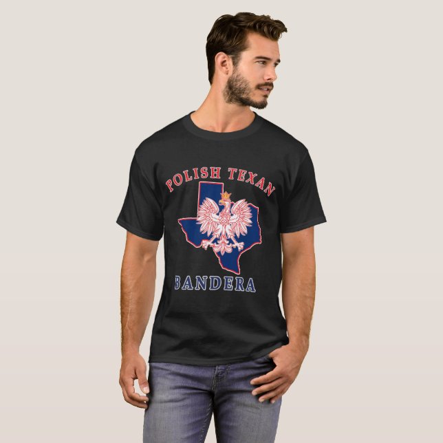 Camiseta Texan Polonês bandera (Frente Completa)