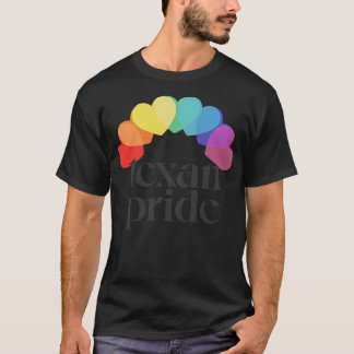 Camiseta Texan Pride Rainbow Hearts Aestic Design