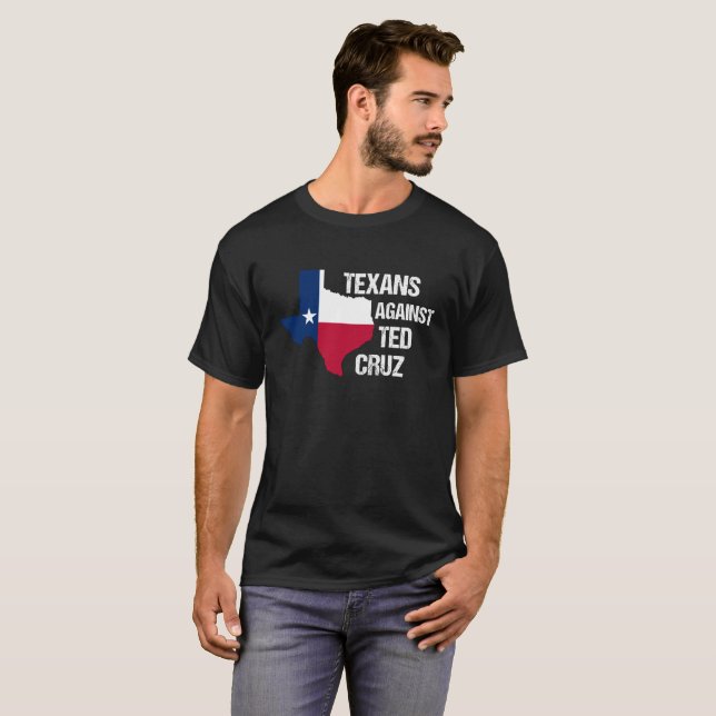 Camiseta Texanos contra Ted Cruz (Frente Completa)