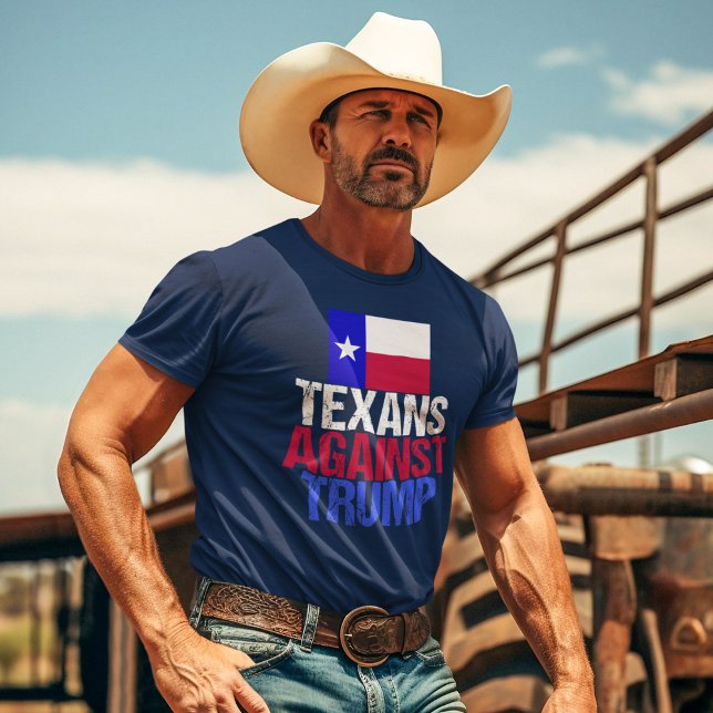 Camiseta Texanos contra Trump Blue Texas Democrata (Criador carregado)