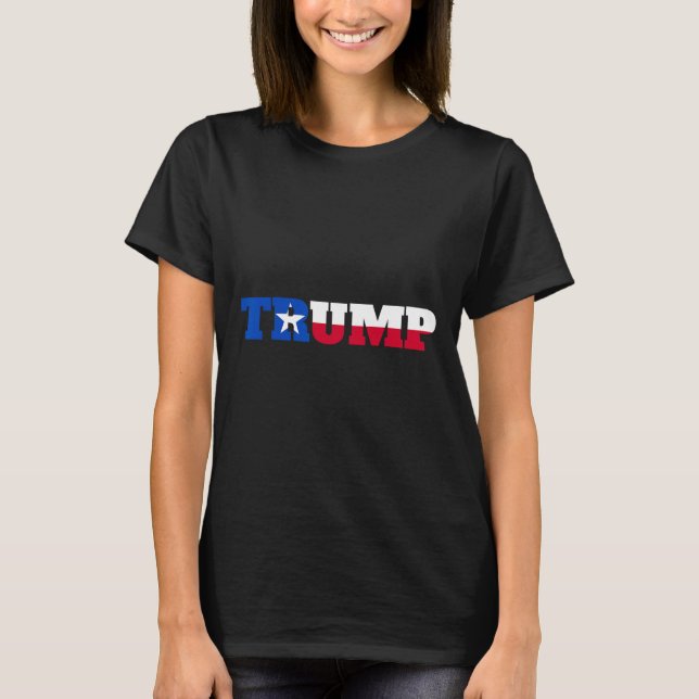 Camiseta Texanos de Trump para Trump  (Frente)