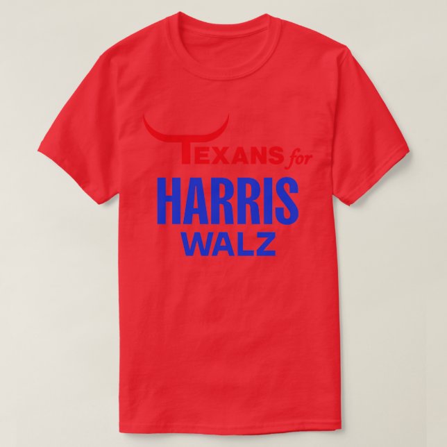 Camiseta Texanos para Kamala Tim Walz 2024 TShirt (Frente do Design)