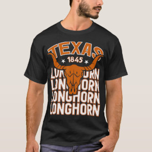 Camiseta Texas 1845 Vintage Longhorn Western