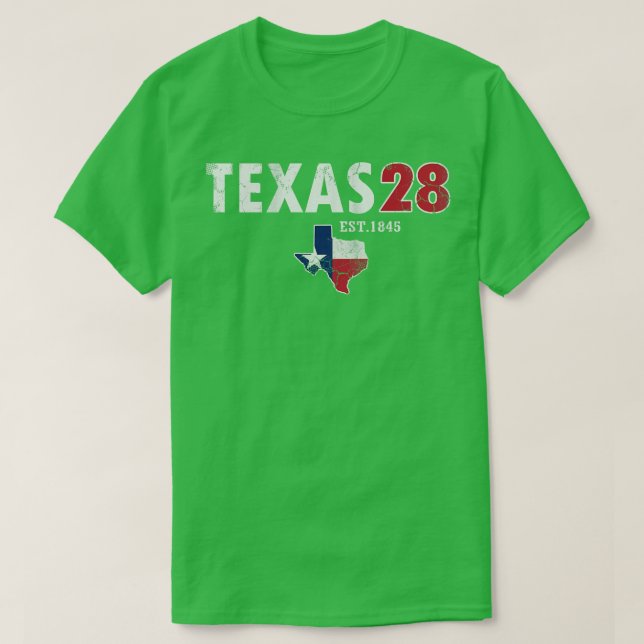 Camiseta Texas 28th State 1845 Vintage Texan (Frente do Design)
