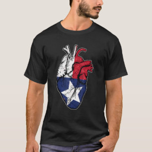Camiseta Texas Anatomical Heart Texas Patriots Texan Pride