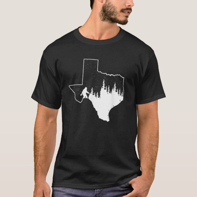 Camiseta Texas Bigfoot Gift Sasquatch Silhout State Prid (Frente)