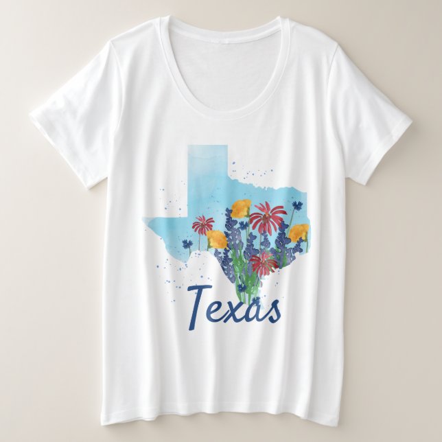 Camiseta Texas Bluebonnet Wildflower (Frente do Design)