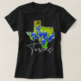 Camiseta Texas Bluebonnets Estado do Texas Arte Refinada