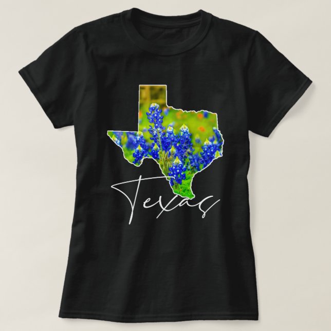 Camiseta Texas Bluebonnets State of Texas Fine Art (Frente do Design)