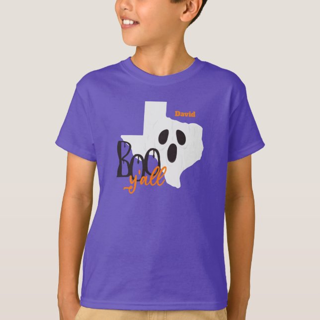 Camiseta Texas Boo Y'all Halloween (Frente)