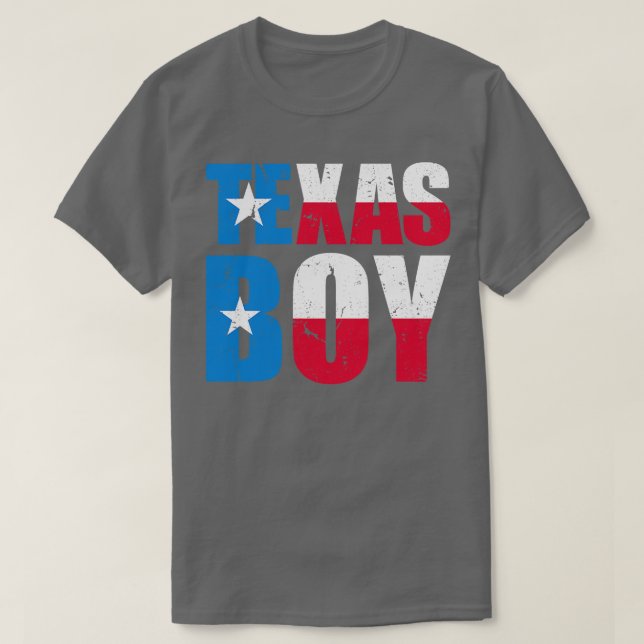 Camiseta Texas Boy USA Vintage - Bandeira em Desvio (Frente do Design)