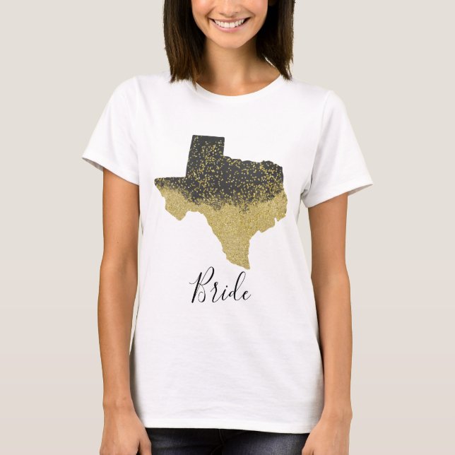 Camiseta Texas Bride Black e Dourada Image (Frente)