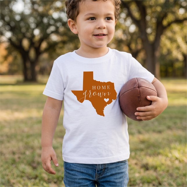 Camiseta Texas Caseiro | Laranja Queimada e Branco (Criador carregado)