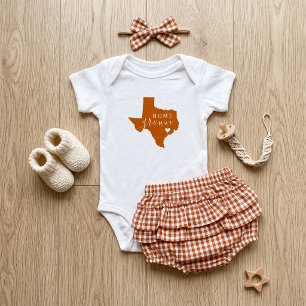 Camiseta Texas Caseiro   Laranja Queimada e Branco