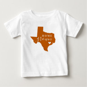 Camiseta Texas Caseiro Laranja Queimada e Branco