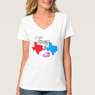 Camiseta Texas de giro de vermelho ao estado azul