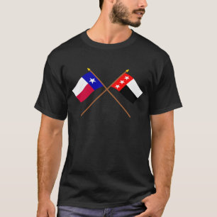 Camiseta Texas e república cruzados das bandeiras do Rio