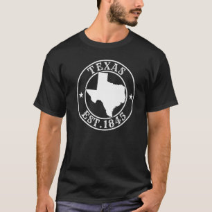 Camiseta Texas Est 1845 Orgulho do Texas Estado Natal Texan