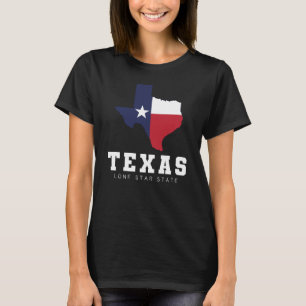 Camiseta Texas, Estado Estrela Solitária, Mapa de Bandeira 