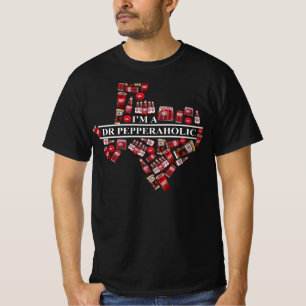 Camiseta Texas Eu sou um Dr. Pepper Aholic Dr. Pepper Texas