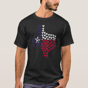 Camiseta Texas Flag EUA Estado Patriótico Texan Pride Heart